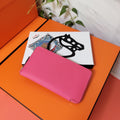 HERMES Zipper Wallet 20 Pink Epsom