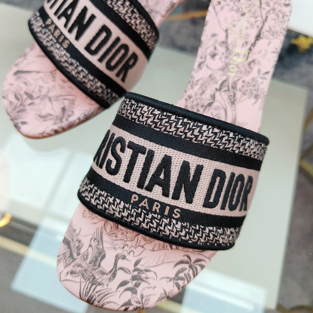 DIOR CD Mule Dway Heeled Slide 45mm Style 12