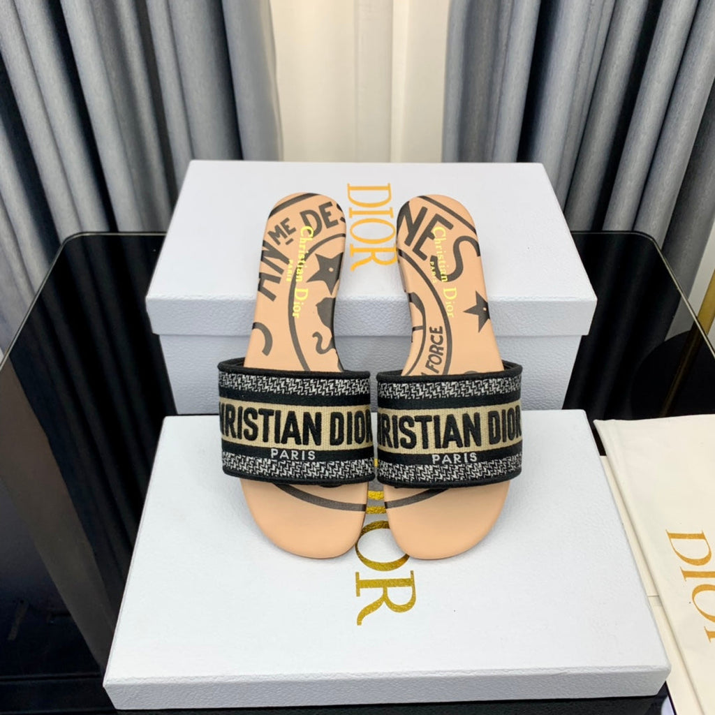 DIOR CD Mule Dway Slide 10mm Multi-motifs Style 60