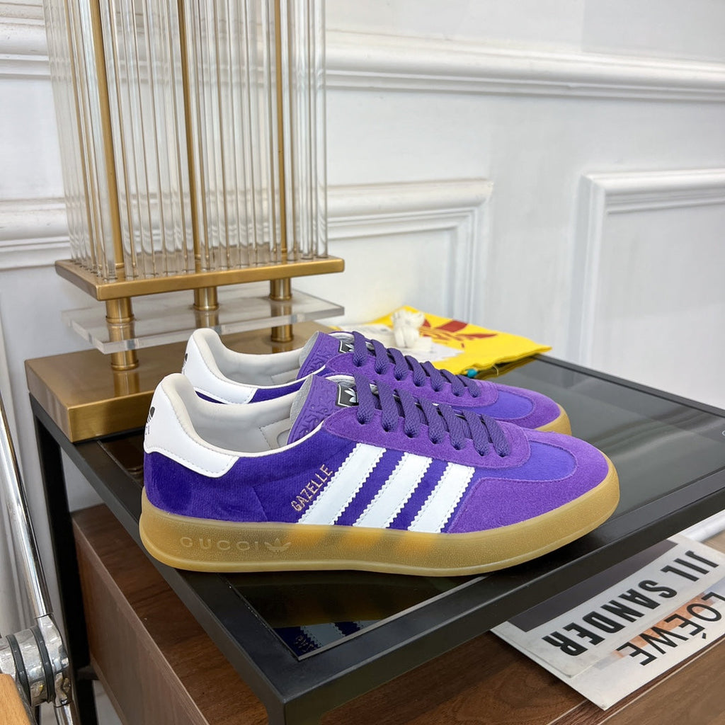 GUCCI & ADIDAS GAZELLE SNEAKER VIOLET VELVET