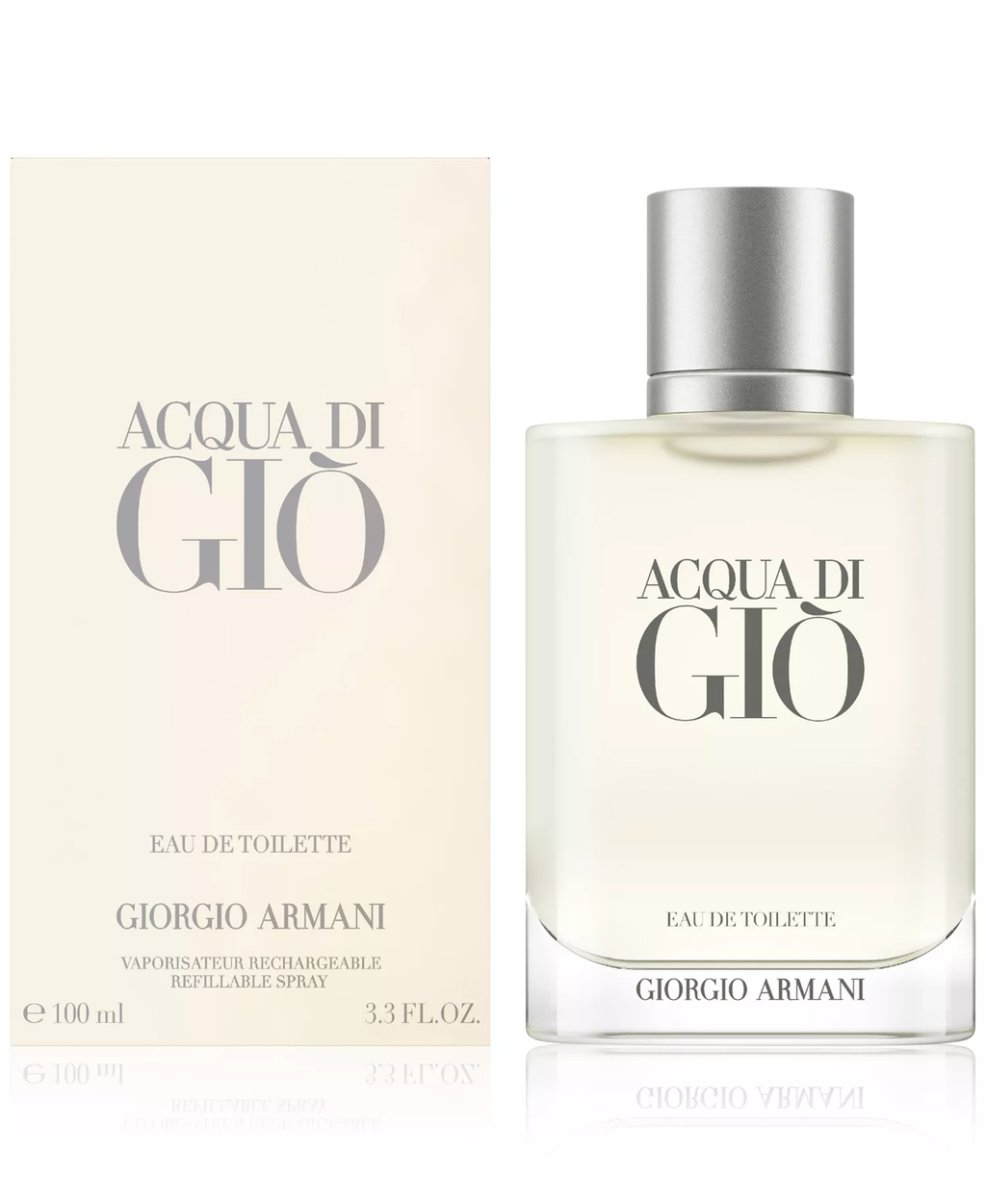 Acqua di Giò Eau de Toilette — Fresh Marine Bergamot & Cedarwood Men’s Luxury Fragrance | Refillable Spray 100ml
