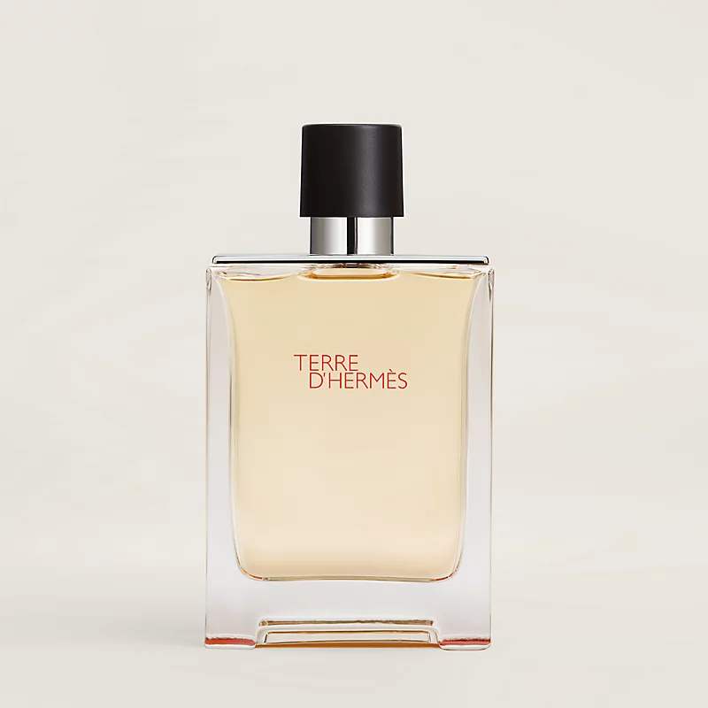 Terre Eau de Toilette — Orange Flint Vetiver & Cedarwood Earthy Woody Men’s Luxury Fragrance | Clear Orange-Base Bottle 100ml