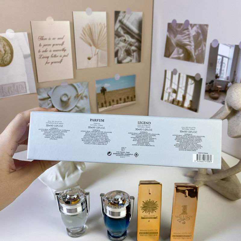 Paco Rabanne 4-piece set all bottles standing