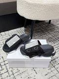 DIOR ADJUSTABLE STRAP SANDALS 25S 50 MM IN BLACK FABRIC MIX CALFSKIN STYLE 5