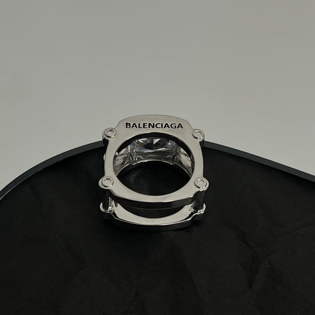 18K Balenciaga Crystal Ring