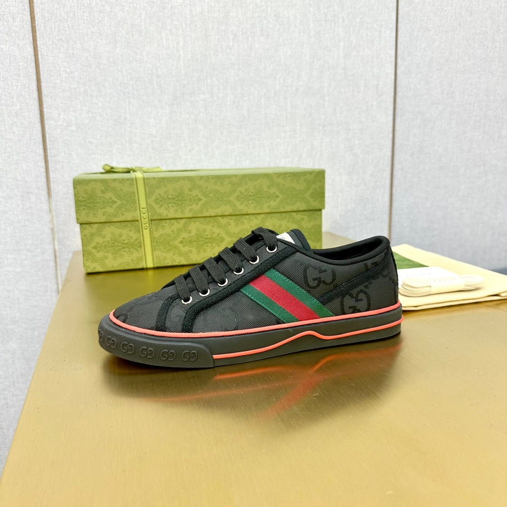 GUCCI TENNIS 1977 TRAINER BLACK CANVAS